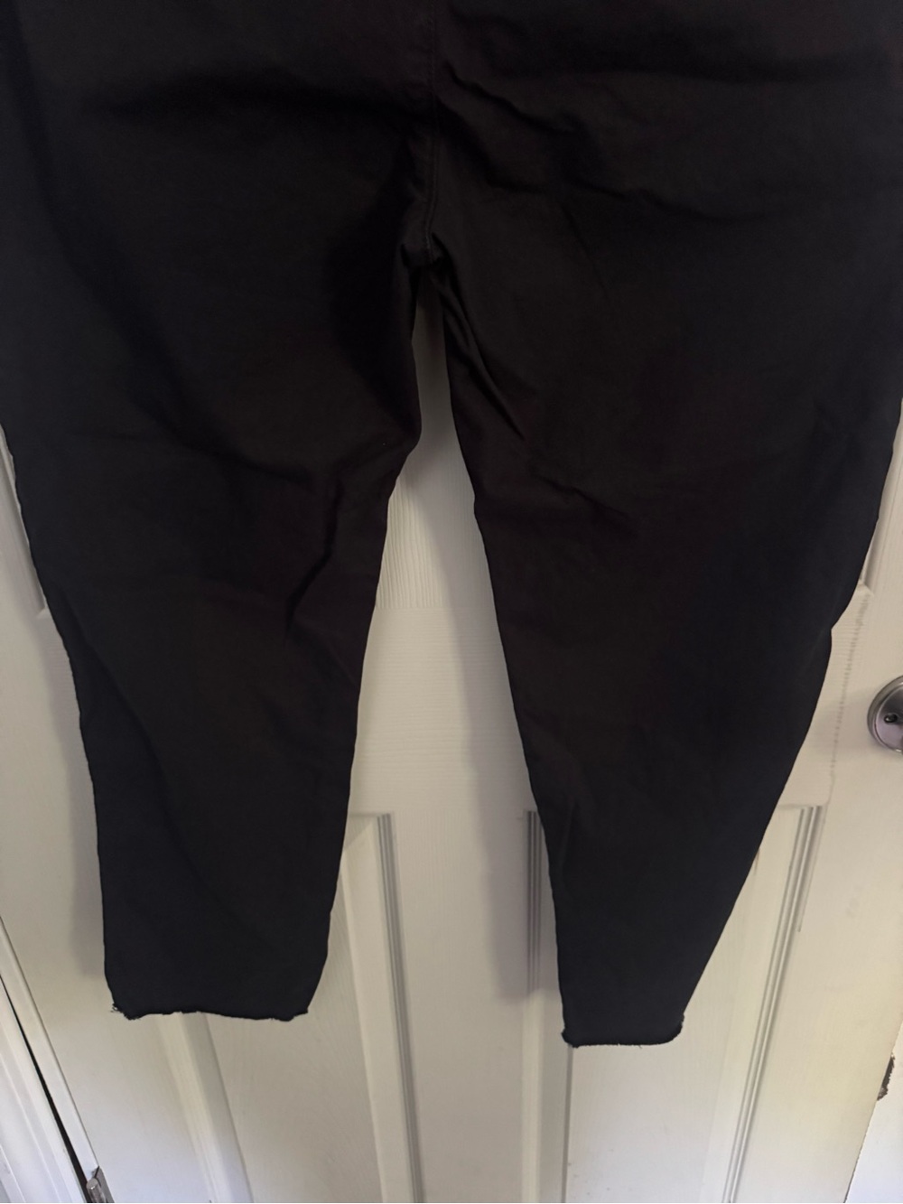 Frank & Eileen Wicklow Italian Cotton Chino Pants Black Size 6 Raw Hem - Picture 10 of 15